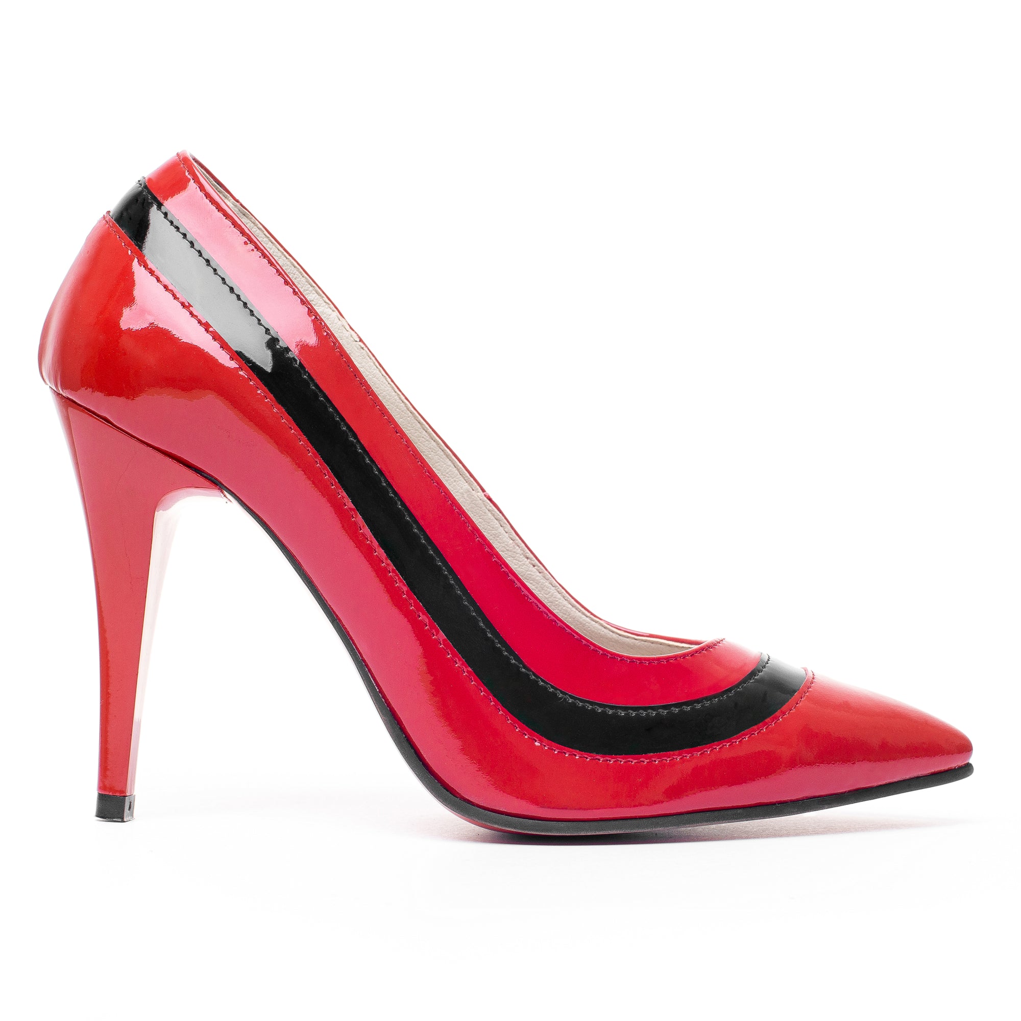 Pantofi Stiletto Piele Duo V9 Rosu - orice culoare