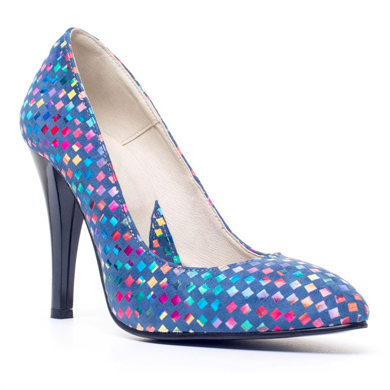Pantofi Stiletto piele intoarsa Multicolor Casual  -orice culoare