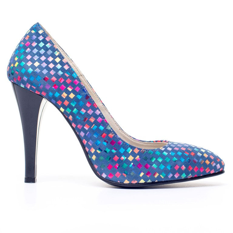 Pantofi Stiletto piele intoarsa Multicolor Casual  -orice culoare