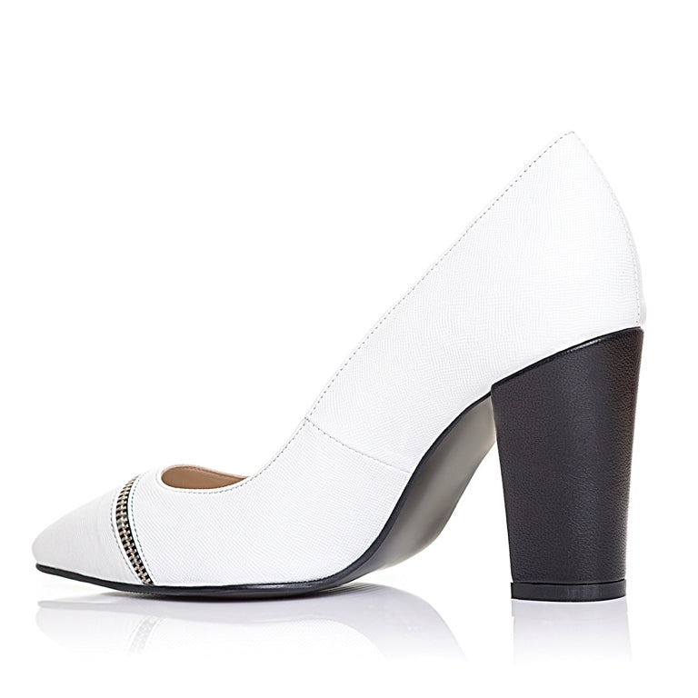 Pantofi Stiletto piele Toc Gros F9 - orice culoare