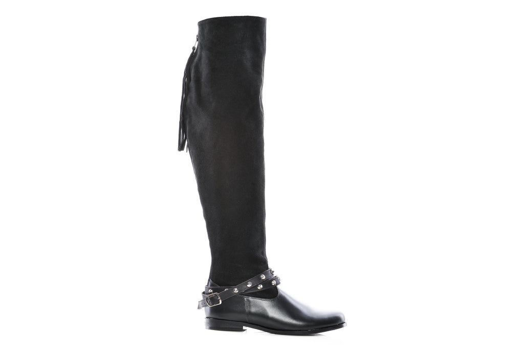 Cizme Casual Tinte peste genunchi piele naturala intoarsa,orice culoare