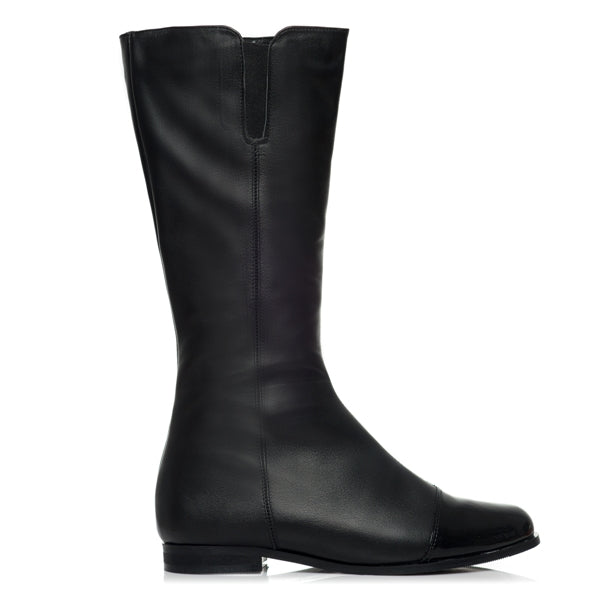 Cizme dama piele naturala Clair, talpa joasa Negru -  orice culoare