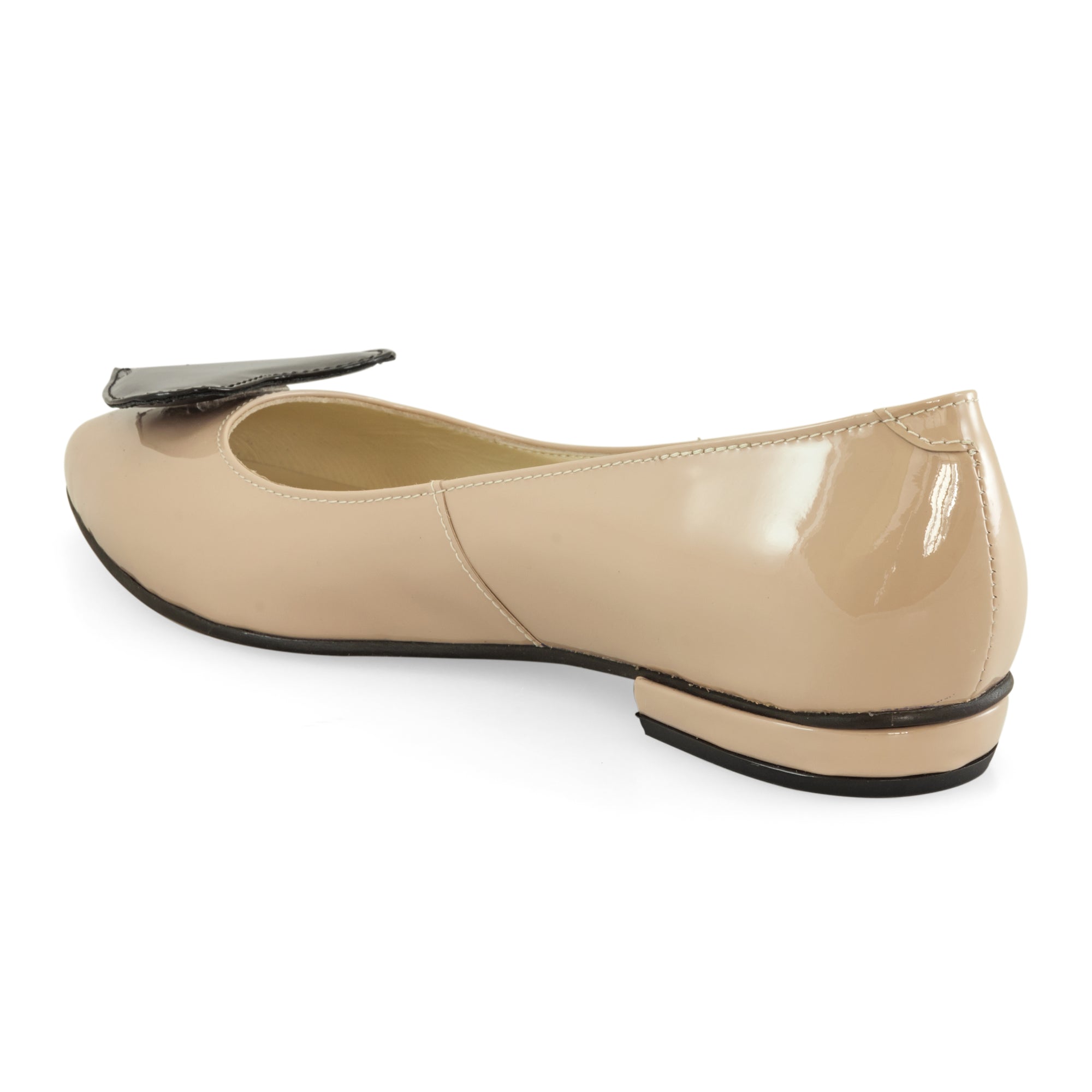 Balerini piele lacuita Nude Heart - orice culoare