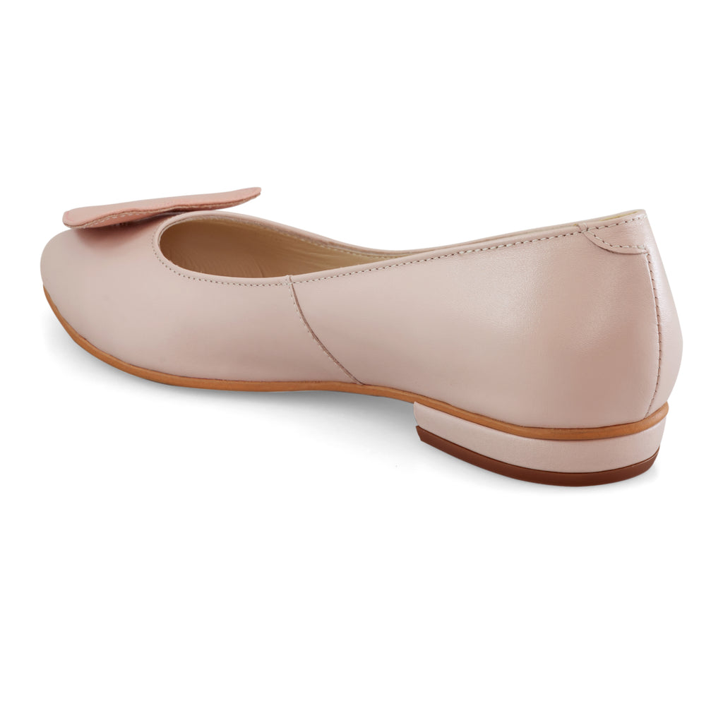 Balerini piele Nude-Roze Heart - orice culoare
