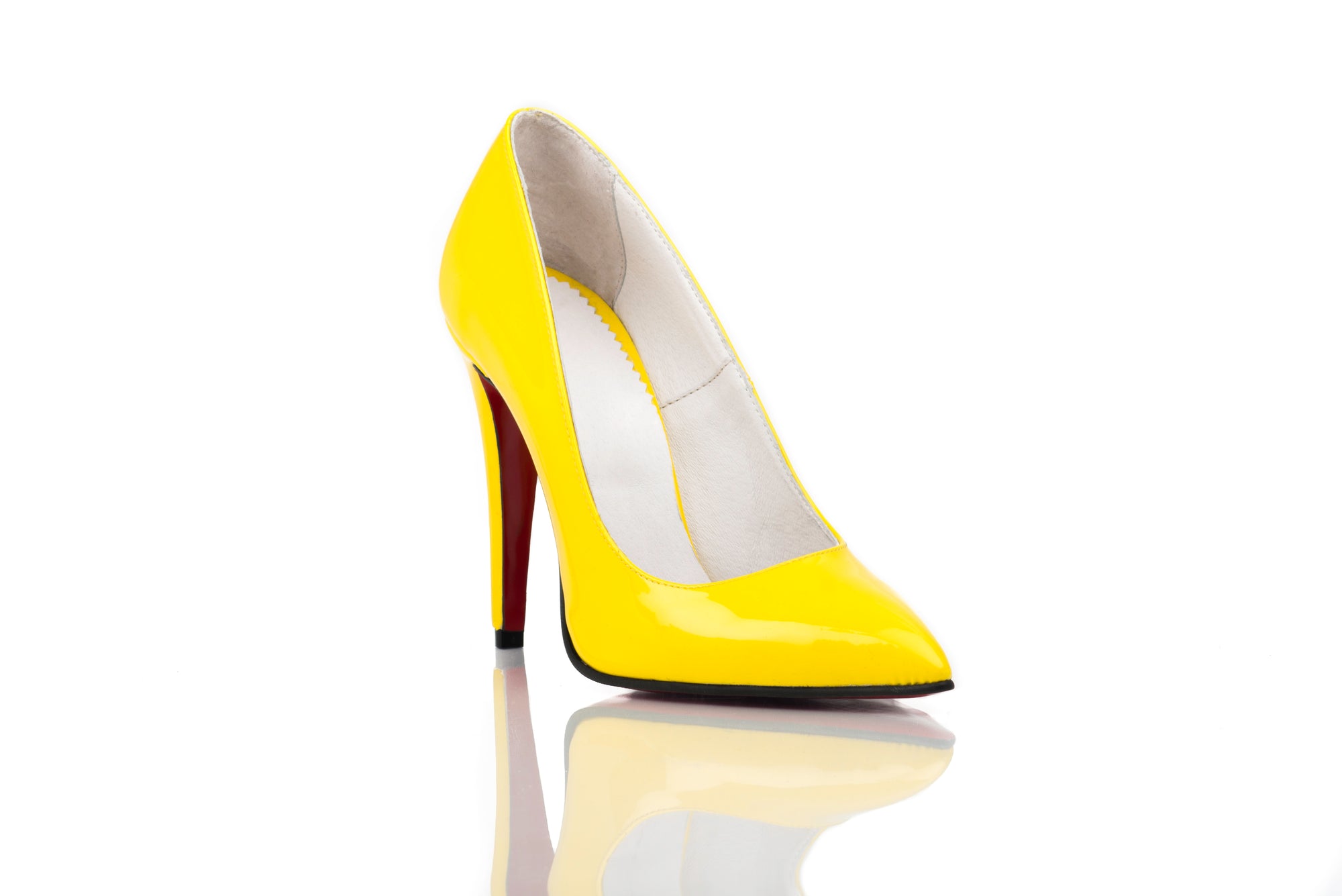 Pantofi Stiletto piele lacuita PP1 galben - orice culoare