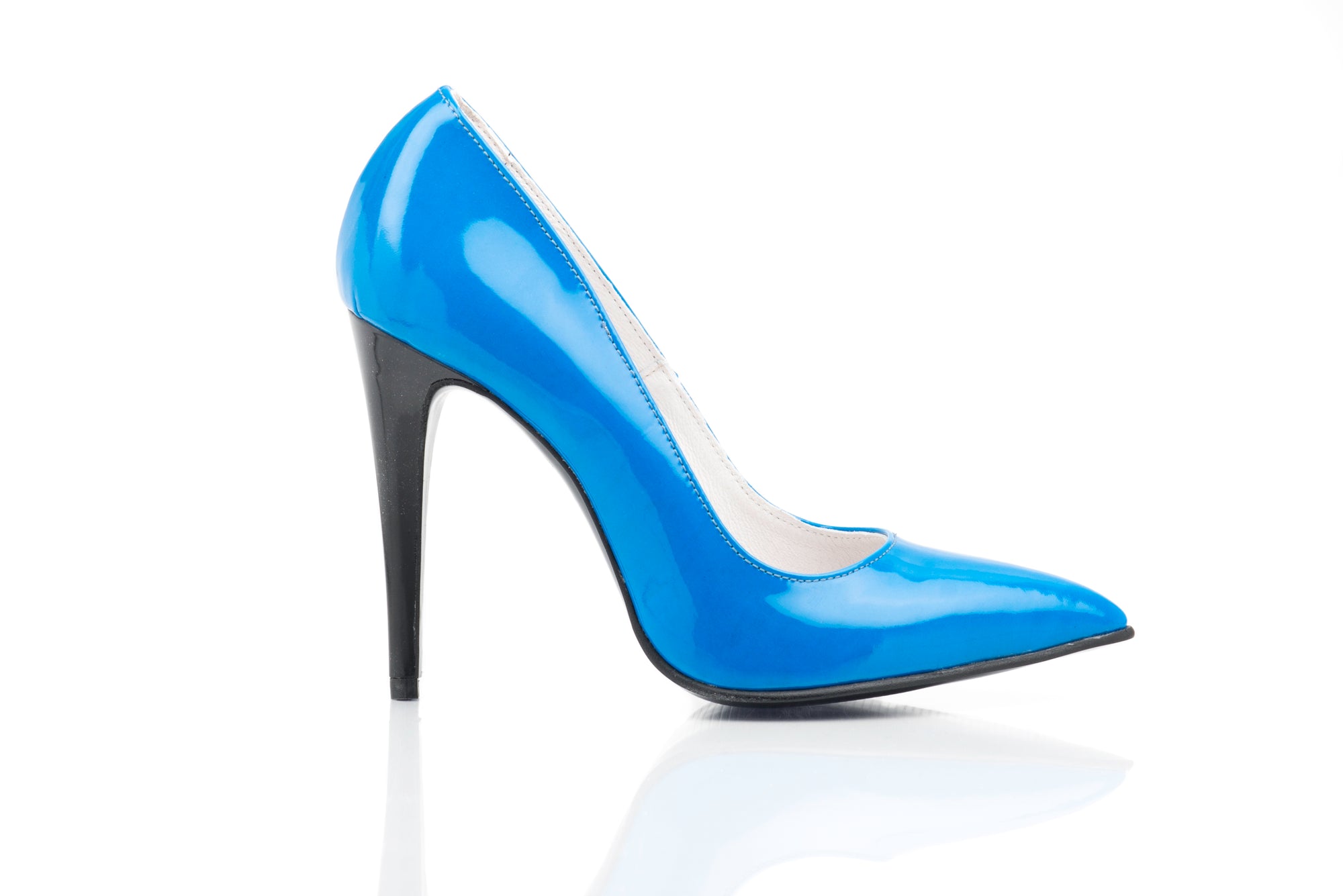 Pantofi Stiletto piele lacuita PP1 albastru - orice culoare