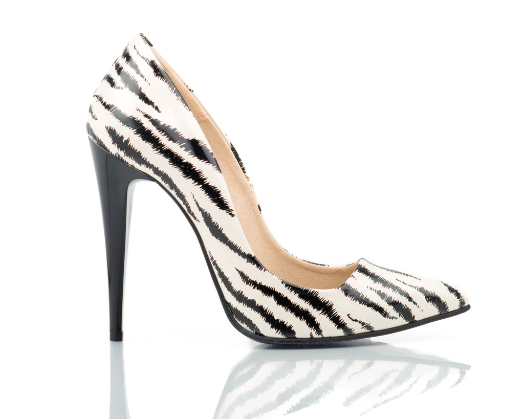Pantofi Stiletto Very Chic piele Zebra