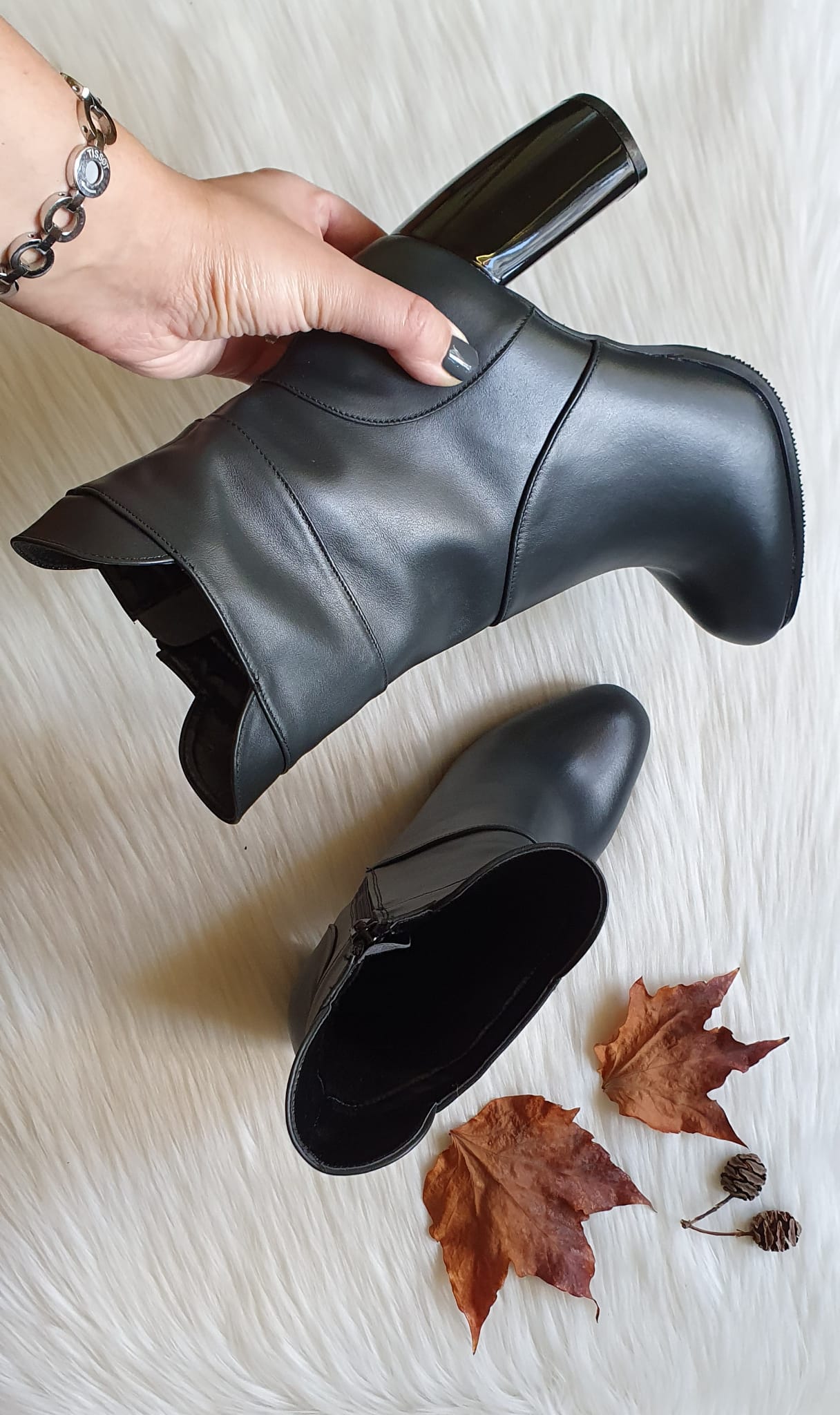 Botine Piele Verde Xena C33 - orice culoare