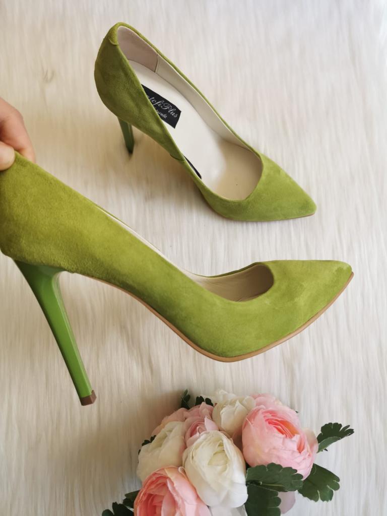 Pantofi Stiletto Piele Galben Very Chic - disponibili pe orice culoare