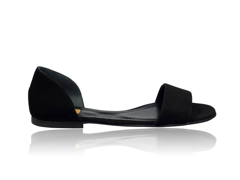 Sandale dama talpa joasa Chic - Piele naturala Albastru Electric