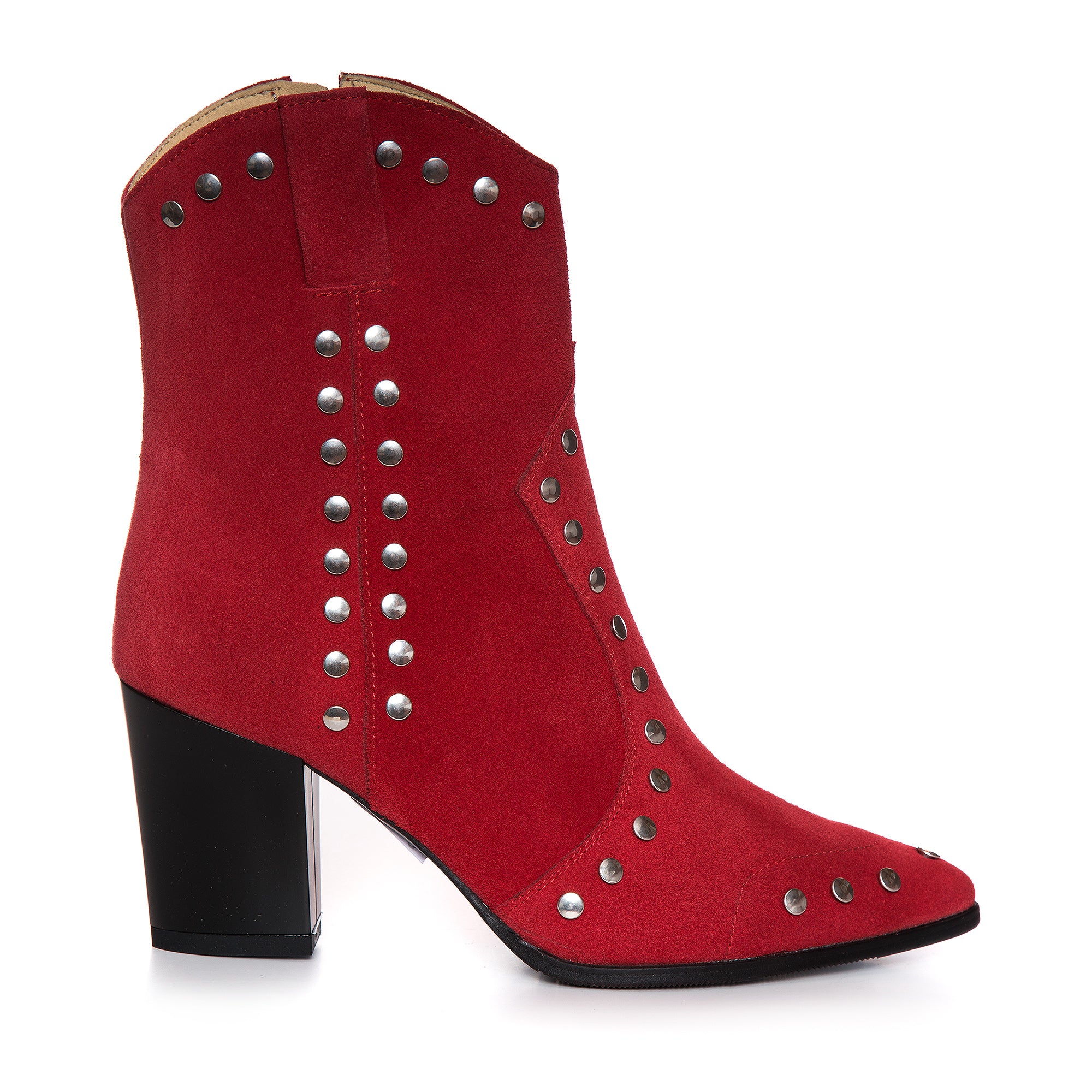 Ciocate Piele Intoarsa  Rosu Cu Tinte L10 - Orice Culoare
