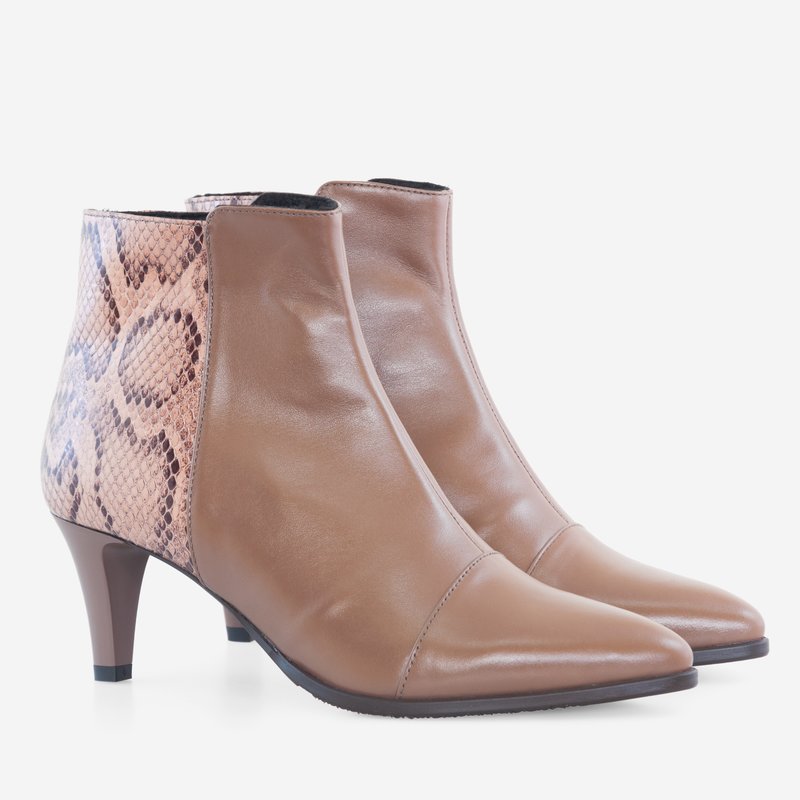 Botine Stiletto Piele Verde Comod D26 - Orice Culoare