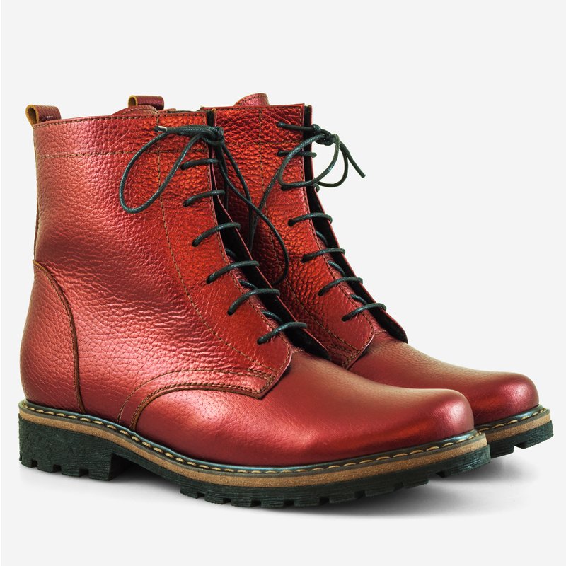 Bocanci Dama PIele Bordo/Bleumarin Erika D9 - Orice Culoare