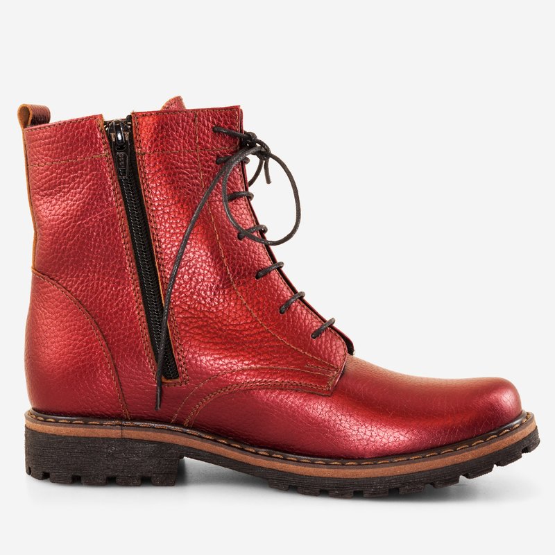 Bocanci Dama PIele Bordo/Bleumarin Erika D9 - Orice Culoare
