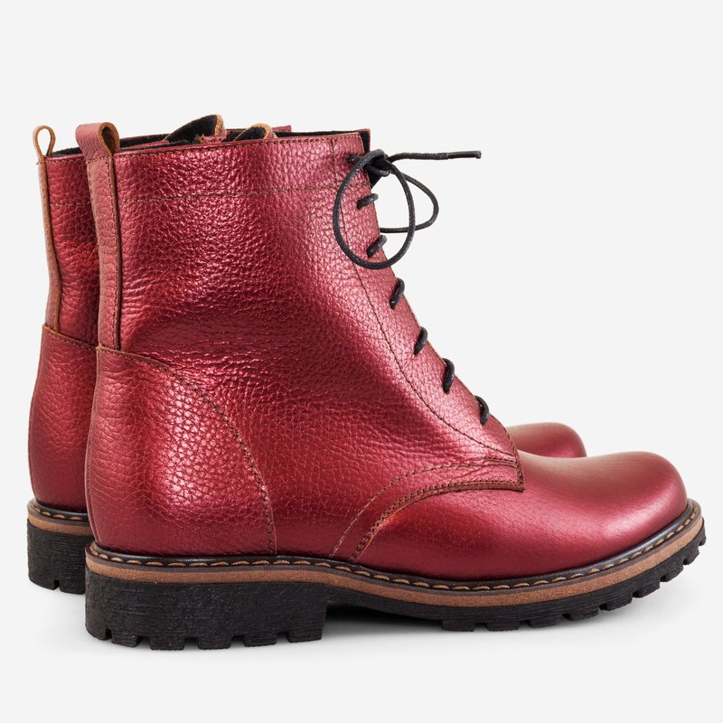 Bocanci Dama PIele Bordo/Bleumarin Erika D9 - Orice Culoare