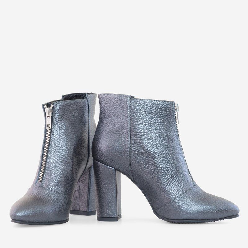 Botine Piele Grej Mari Lu D25 - Orice Culoare