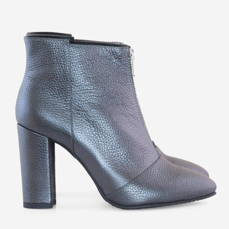 Botine Piele Grej Mari Lu D25 - Orice Culoare