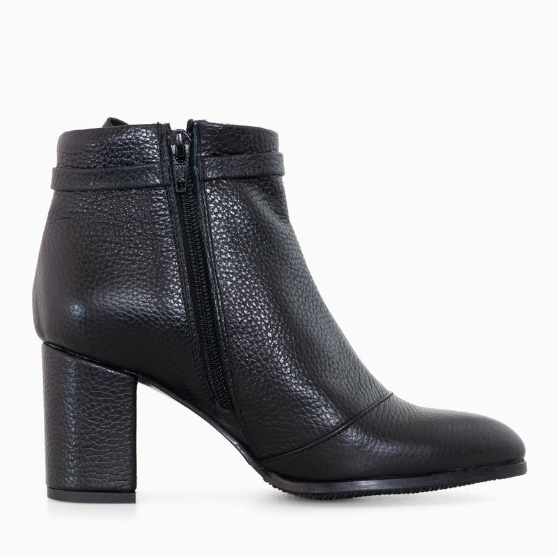 Botine Piele Naturala Negru  Annia D4 - Orice Culoare