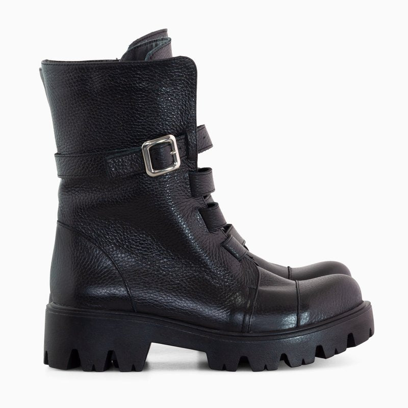 Bocanci Piele Naturala Argintiu Rania D14  - Orice Culoare
