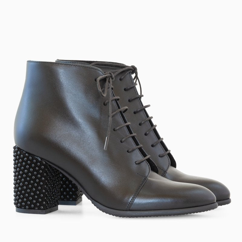 Ghete Piele Naturala Toc Mic Comod D5 - Orice Culoare