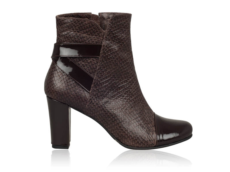 Botine Piele Snake Maro N9 - orice culoare