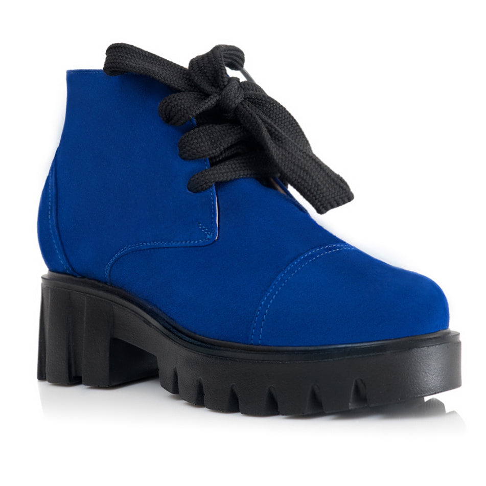 Ghete Dama Piele Albastru Electric E16 - orice culoare