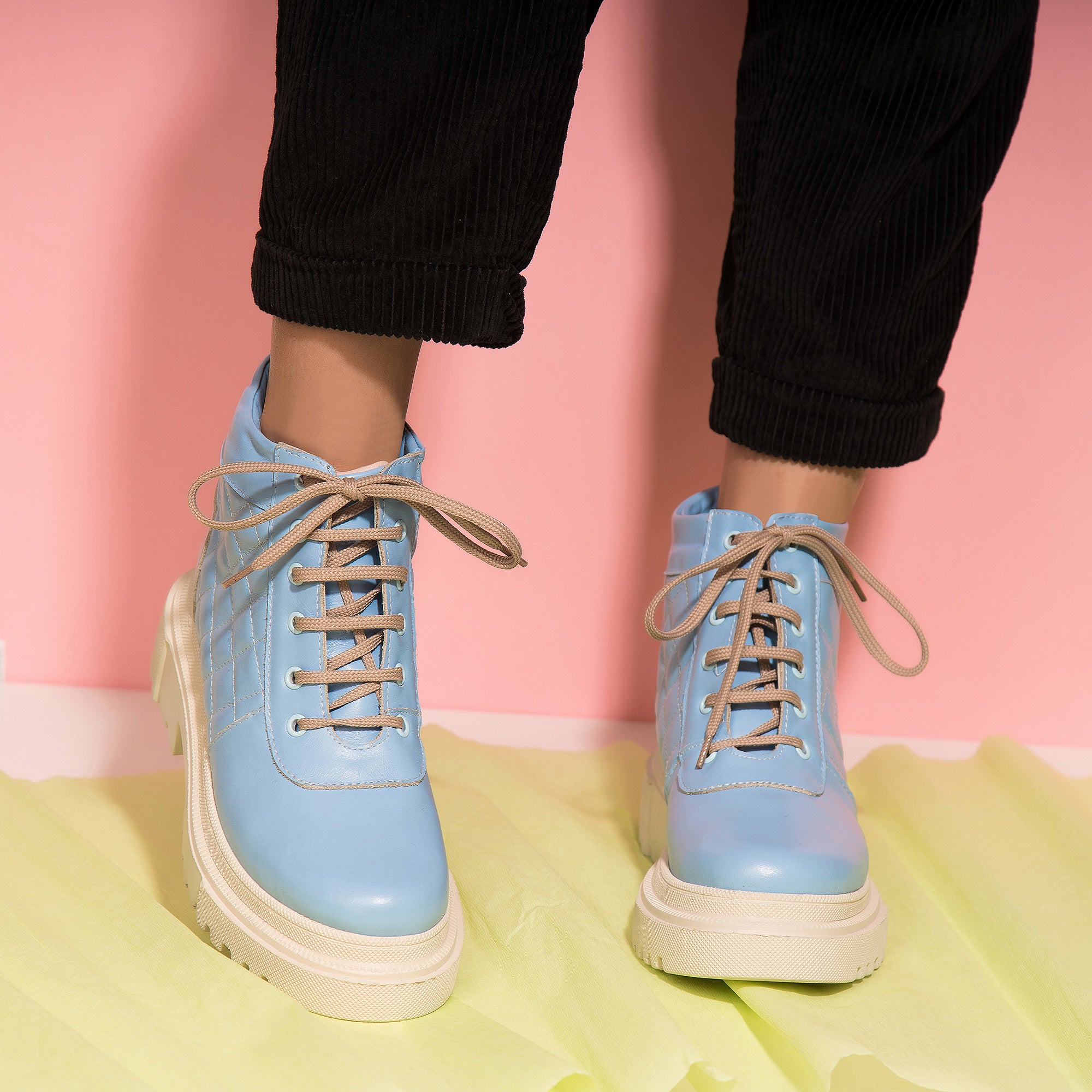 Ghete Dama Piele Bleu A7  - Orice Culoare