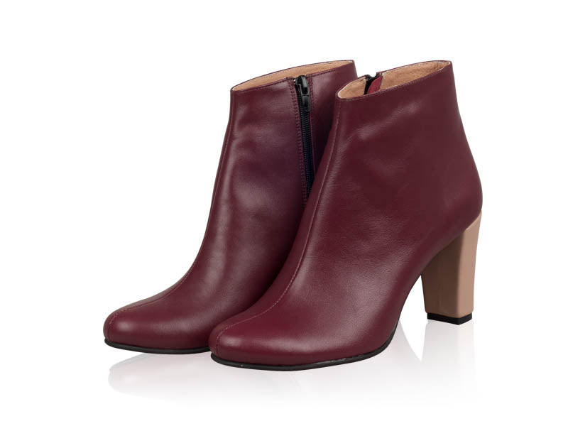 Botine Piele Bordo Confort N1 - orice culoare