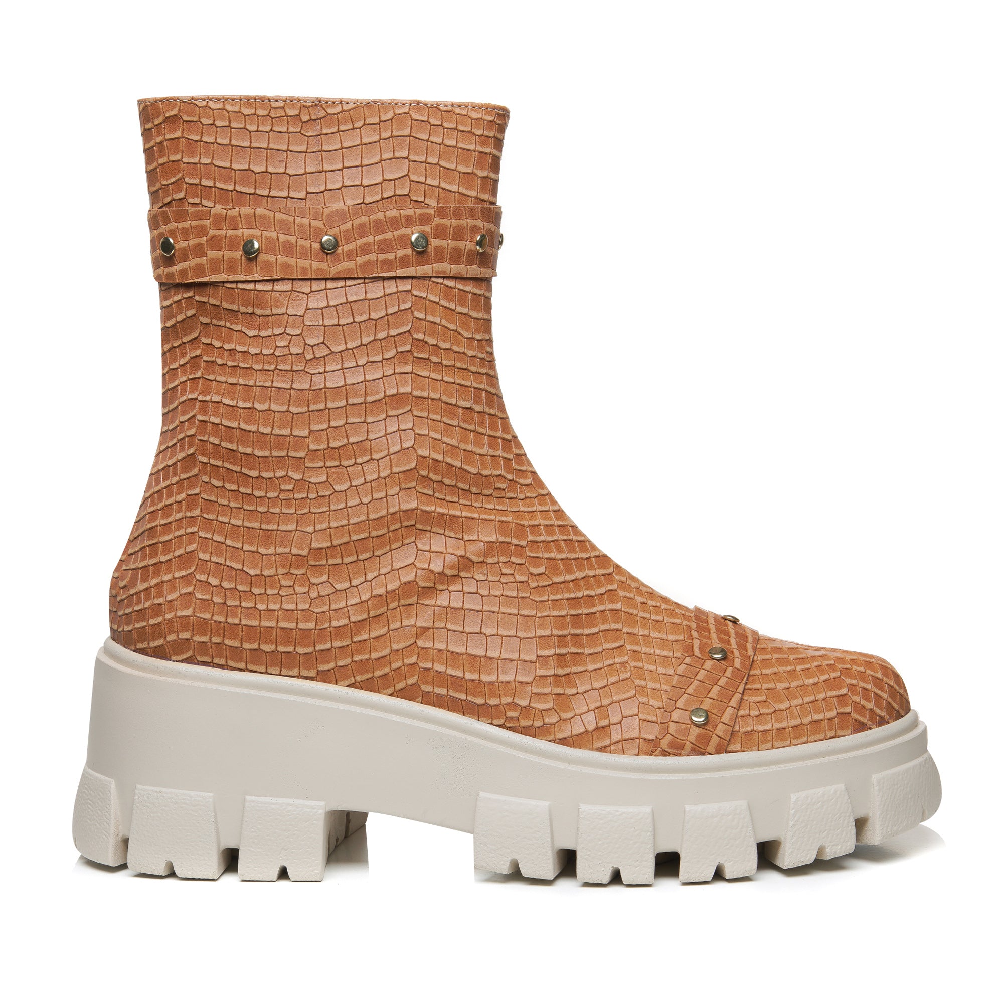 Ghete dama piele Imprimeu sarpe Camel L30  - orice culoare