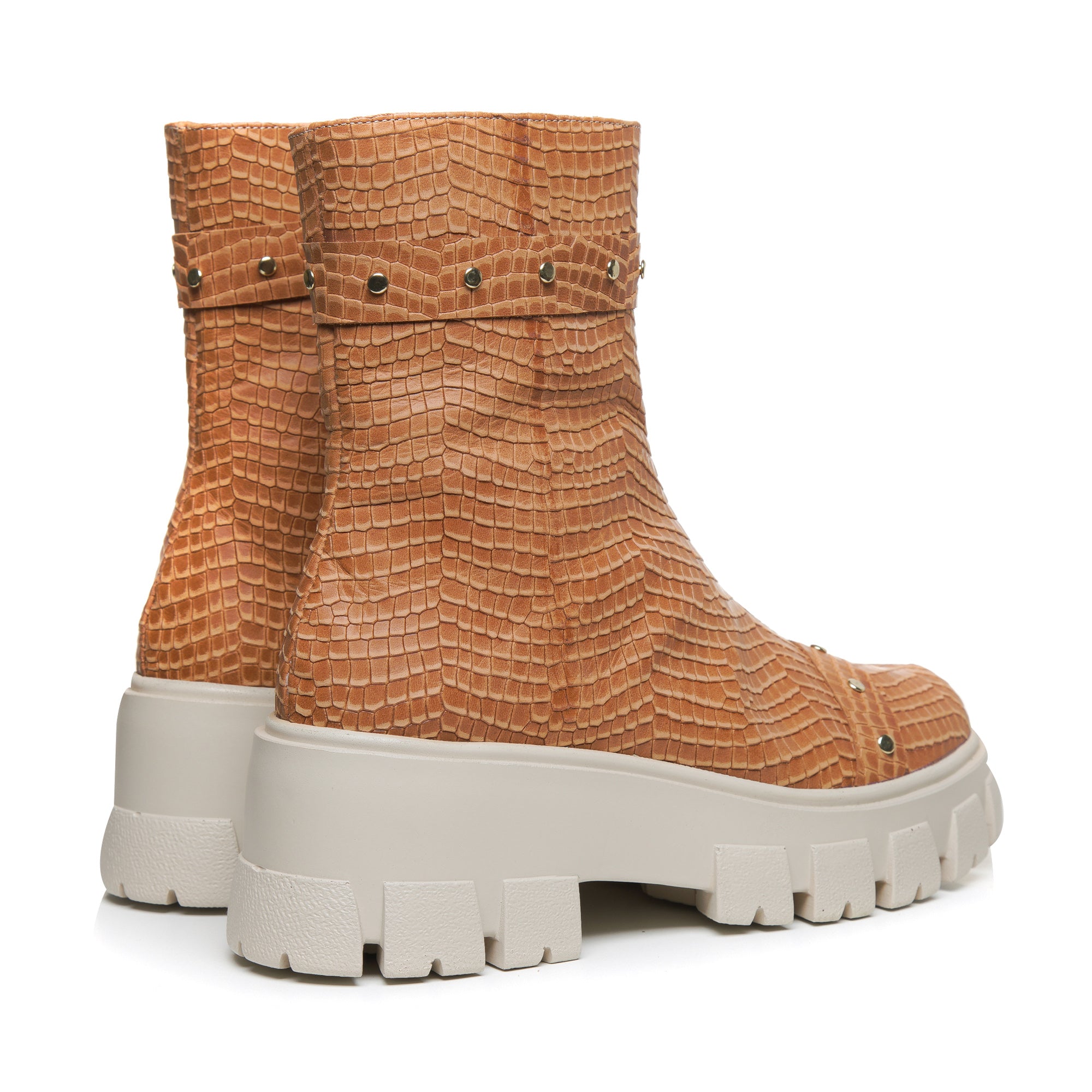 Ghete dama piele Imprimeu sarpe Camel L30  - orice culoare