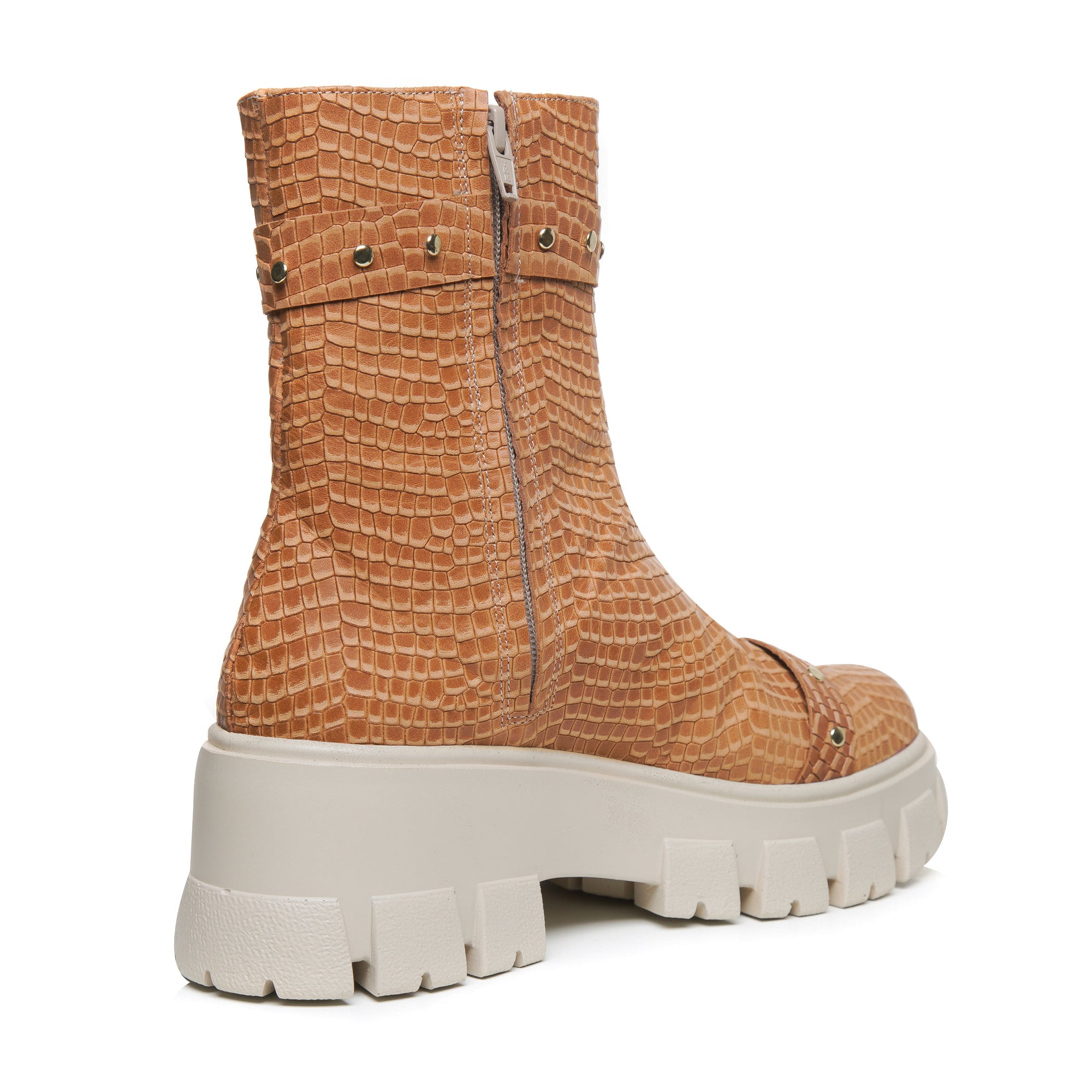 Ghete dama piele Imprimeu sarpe Camel L30  - orice culoare