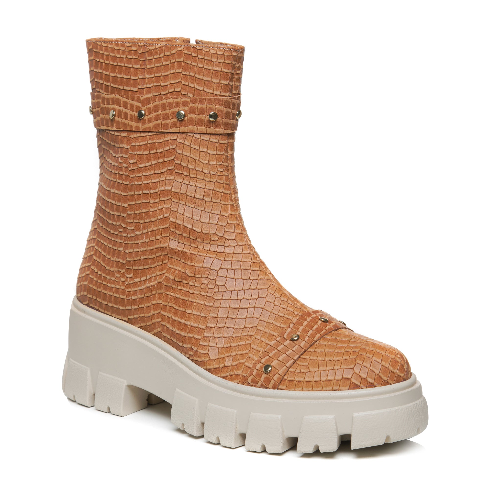 Ghete dama piele Imprimeu sarpe Camel L30  - orice culoare