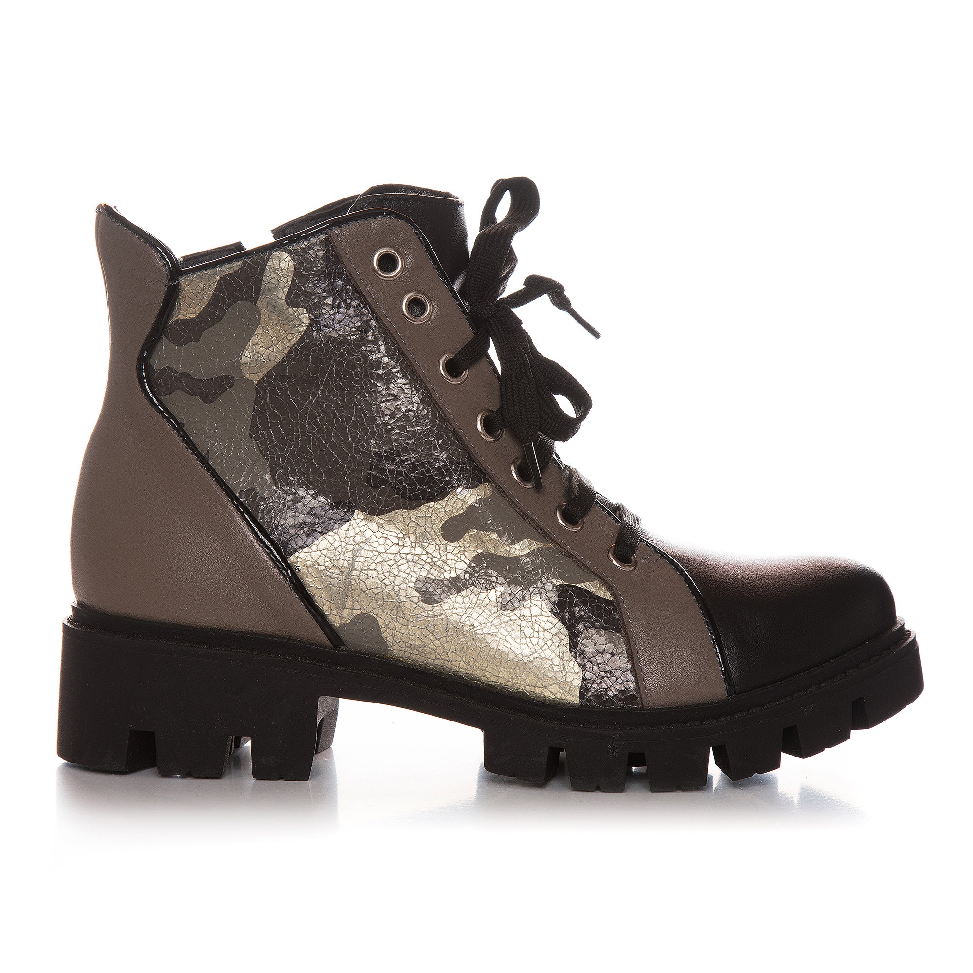 Ghete Dama Piele Camuflaj Argintiu V33 - orice culoare