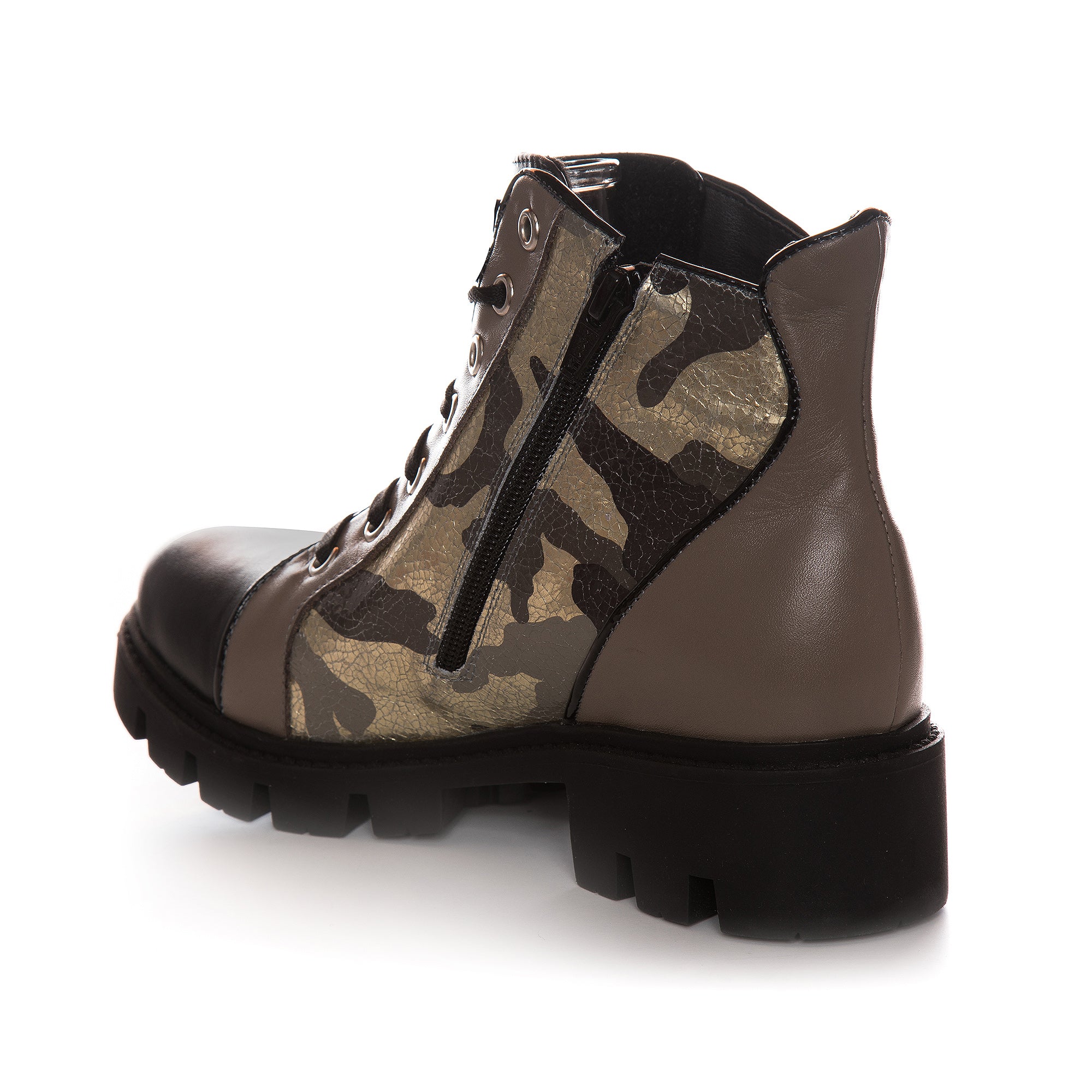 Ghete Dama Piele Camuflaj Argintiu V33 - orice culoare
