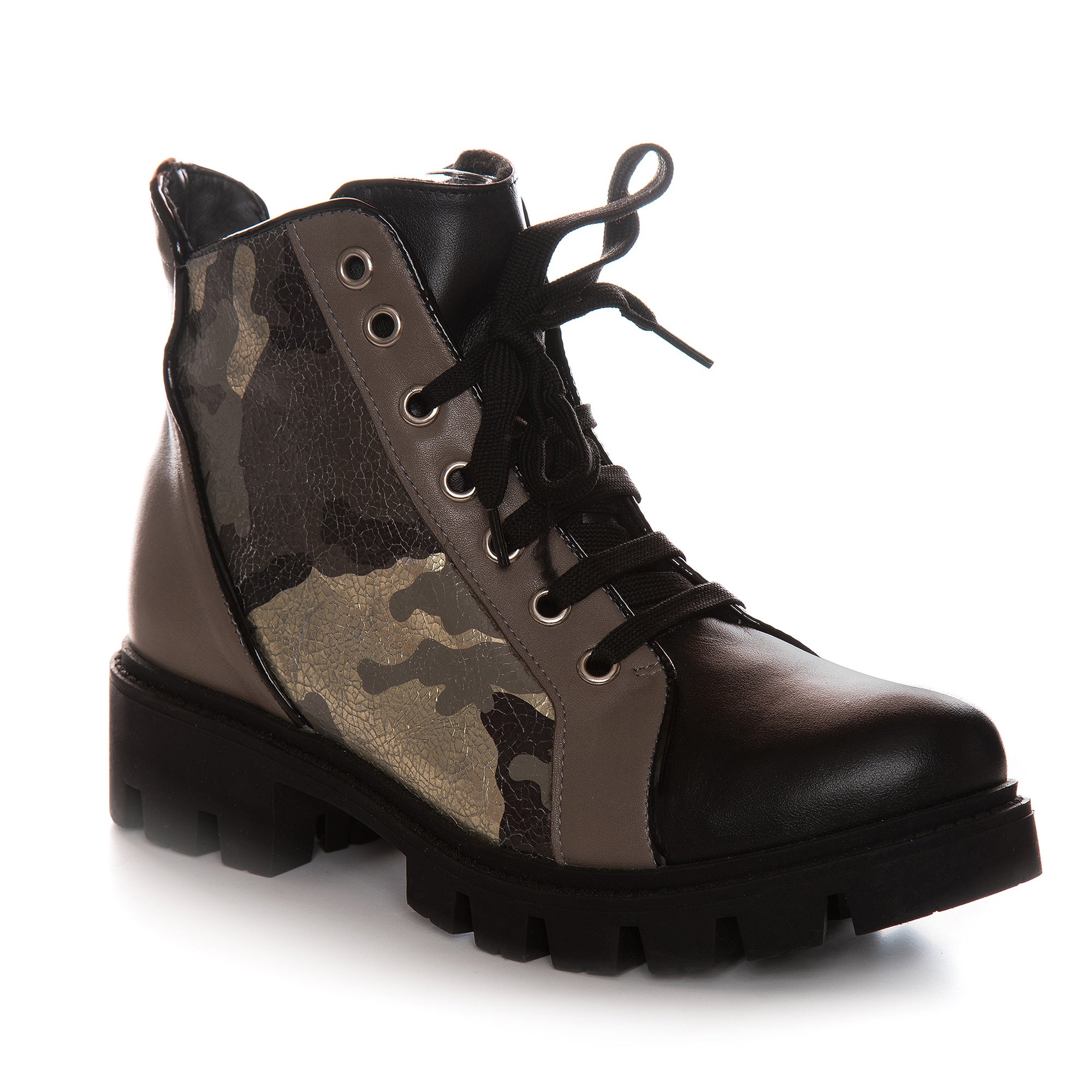 Ghete Dama Piele Camuflaj Argintiu V33 - orice culoare