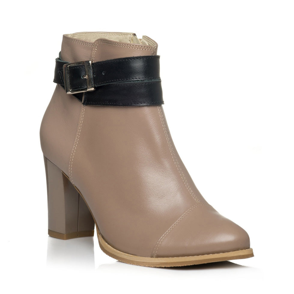 Botine piele Office Capucino V2 - orice culoare