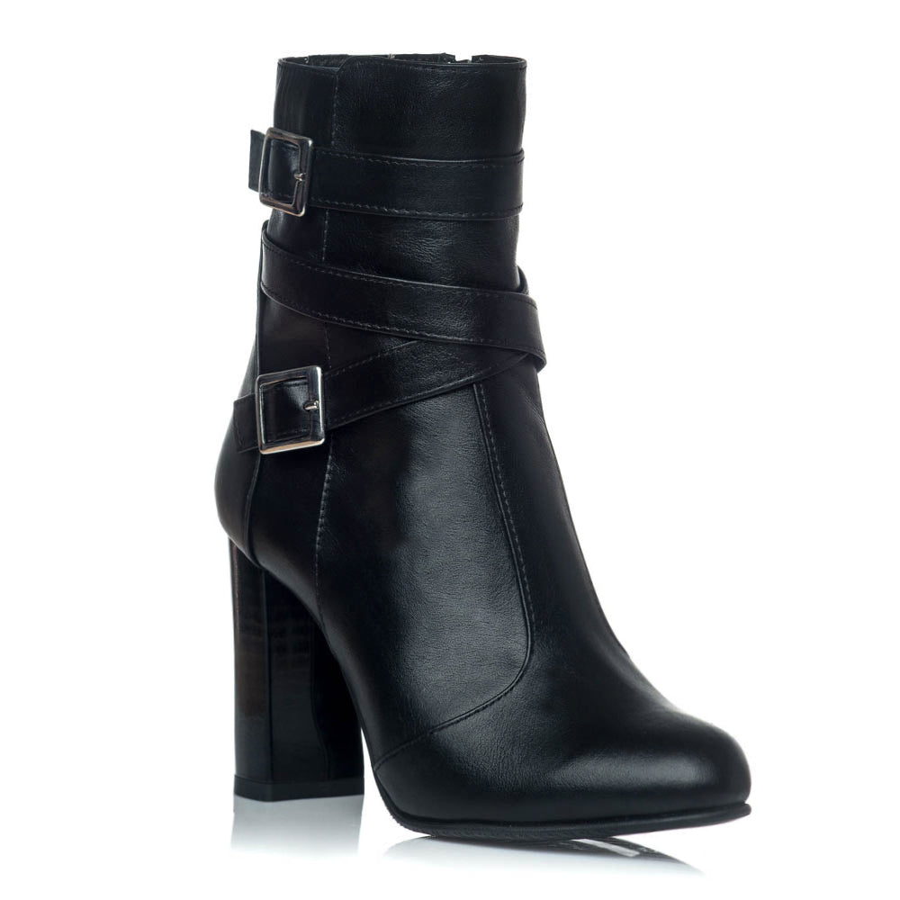 Botine Dama Piele Naturala Negru Sabi S9 - orice culoare