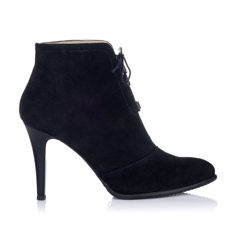 Botine piele intoarsa negru Casual S8 - orice culoare