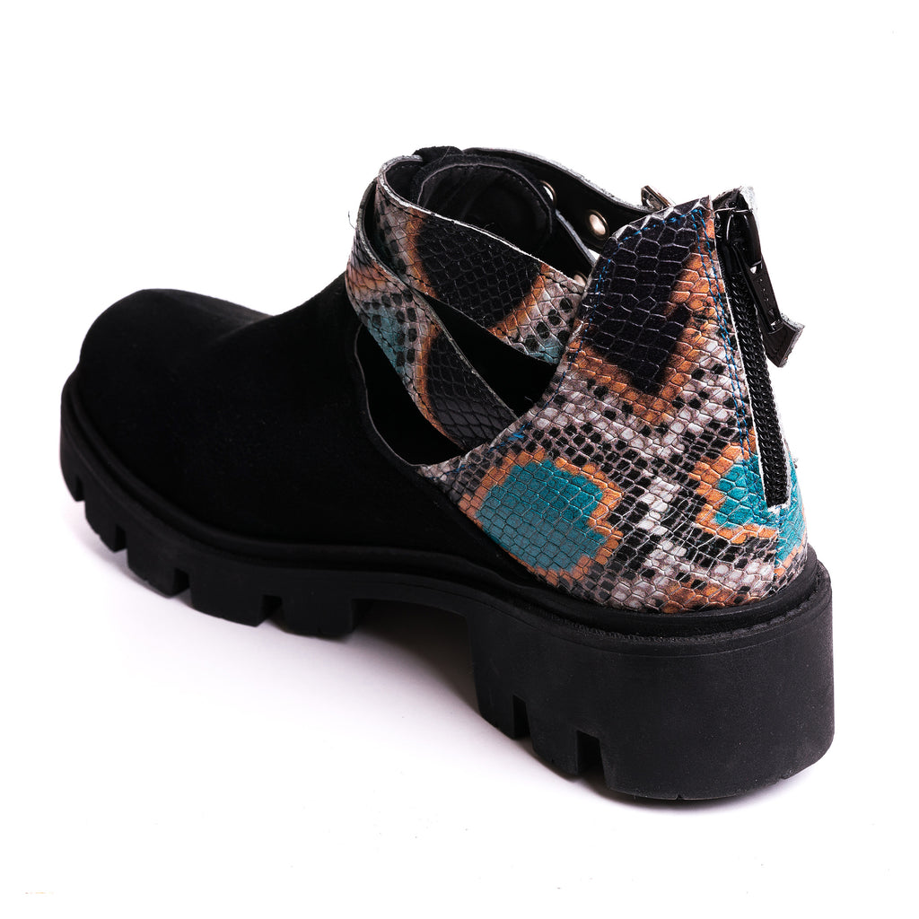Ghete Piele Imprimeu Sarpe Sara  V41 - Orice Culoare
