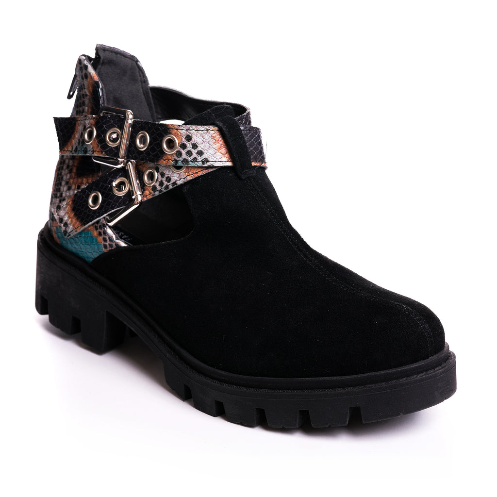 Ghete Piele Imprimeu Sarpe Sara  V41 - Orice Culoare