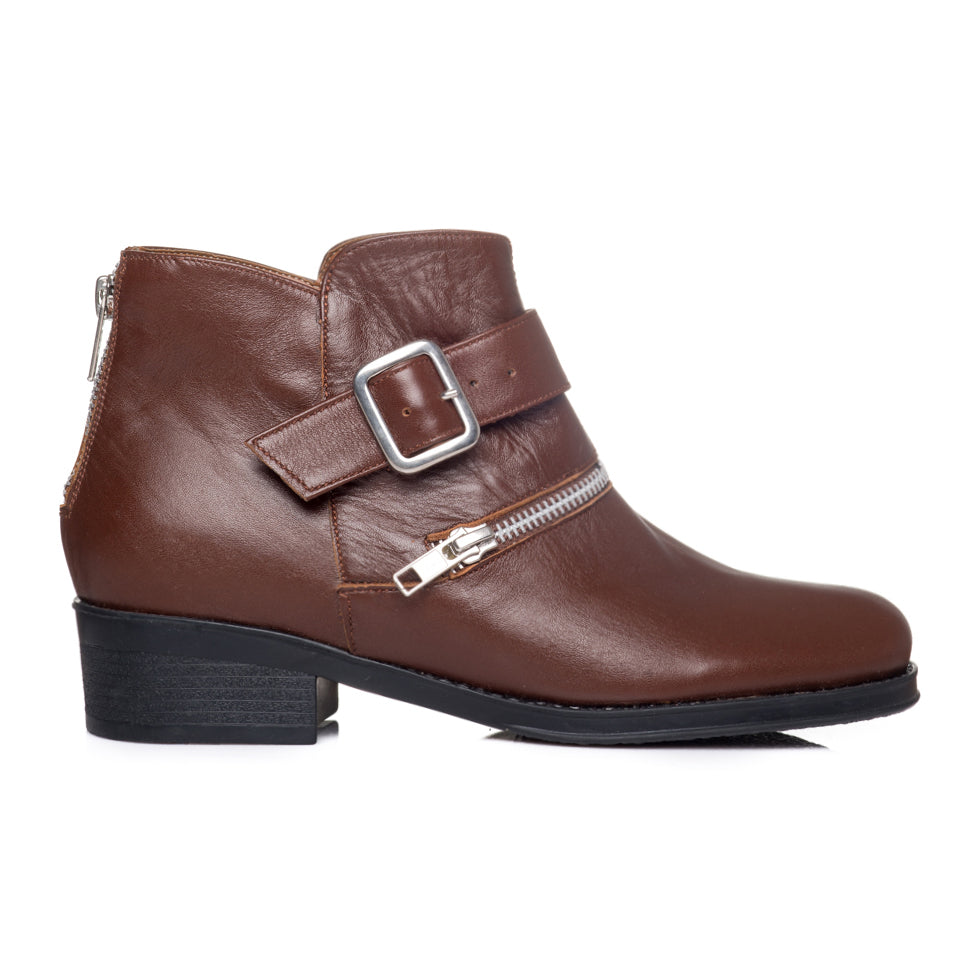 Ghete dama piele scurte maro V3 - orice culoare