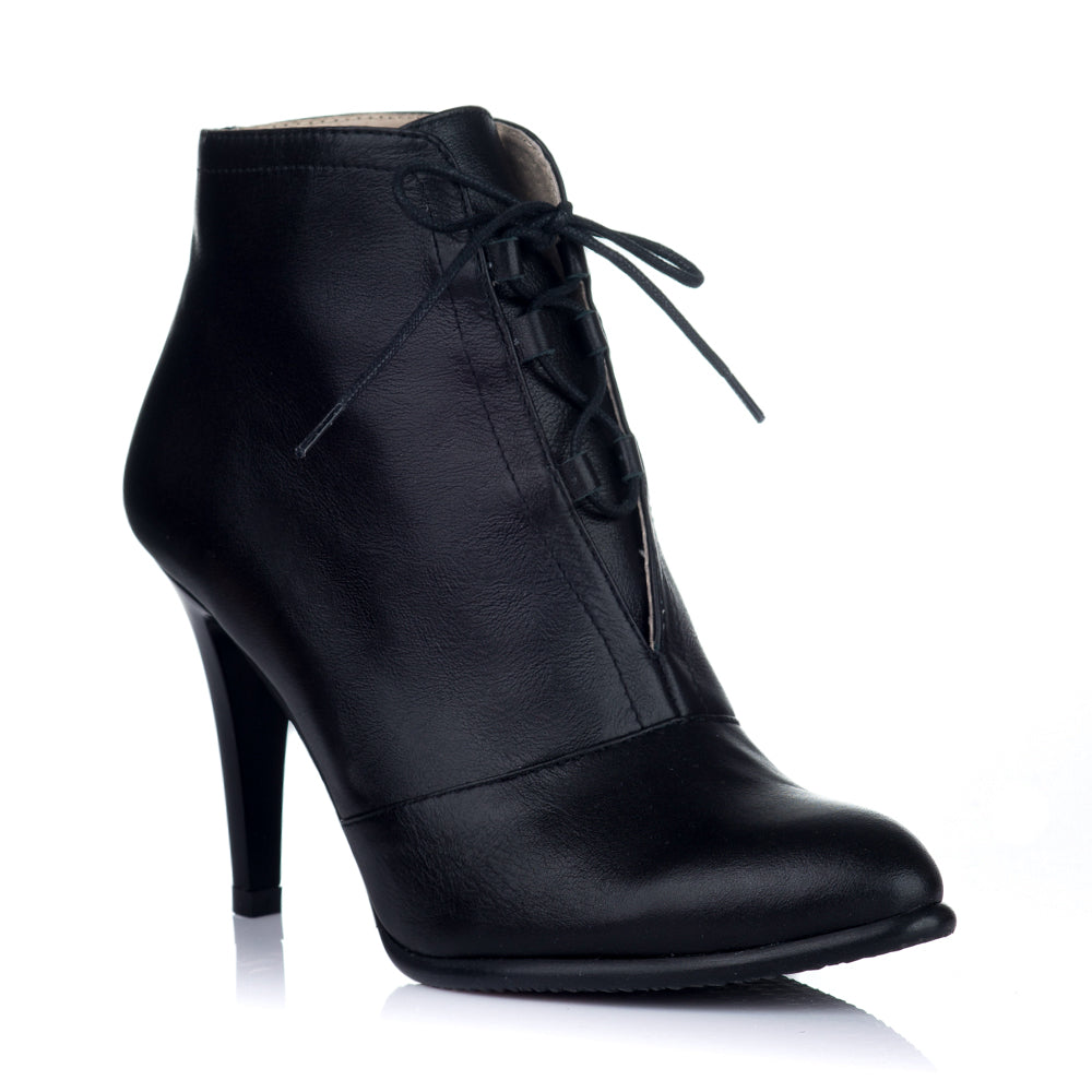 Botine piele naturala negru Casual S8 - orice culoare