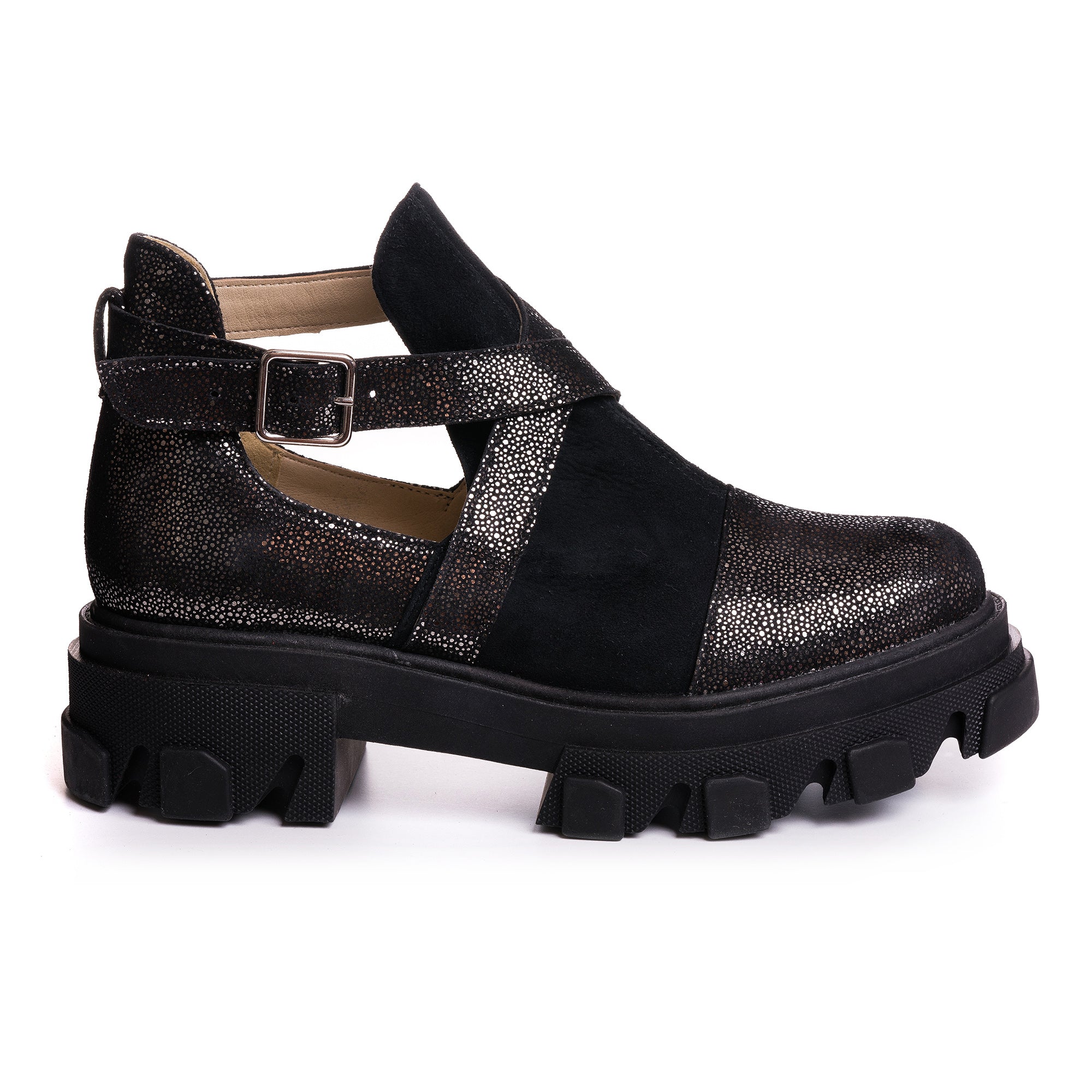 Ghete Piele Negru Sara  V41 - Orice Culoare