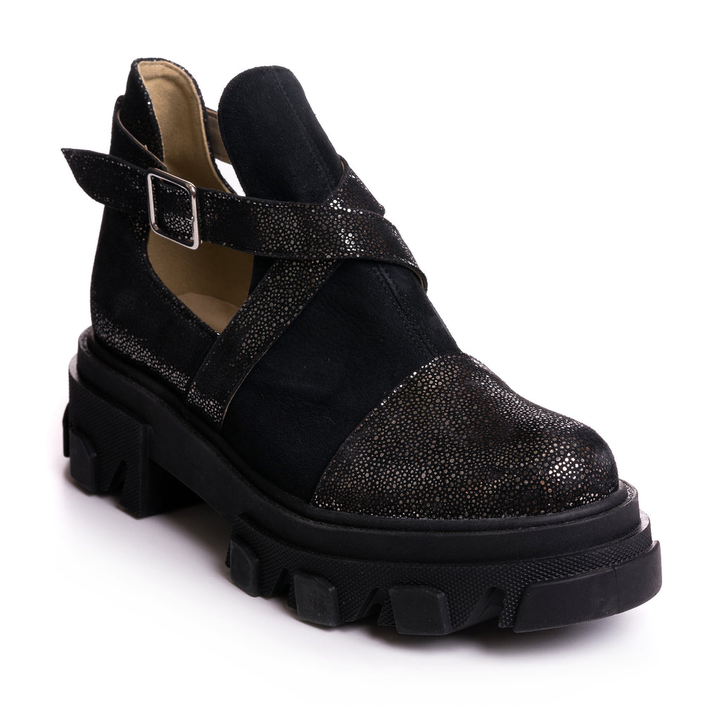 Ghete Piele Negru Sara  V41 - Orice Culoare