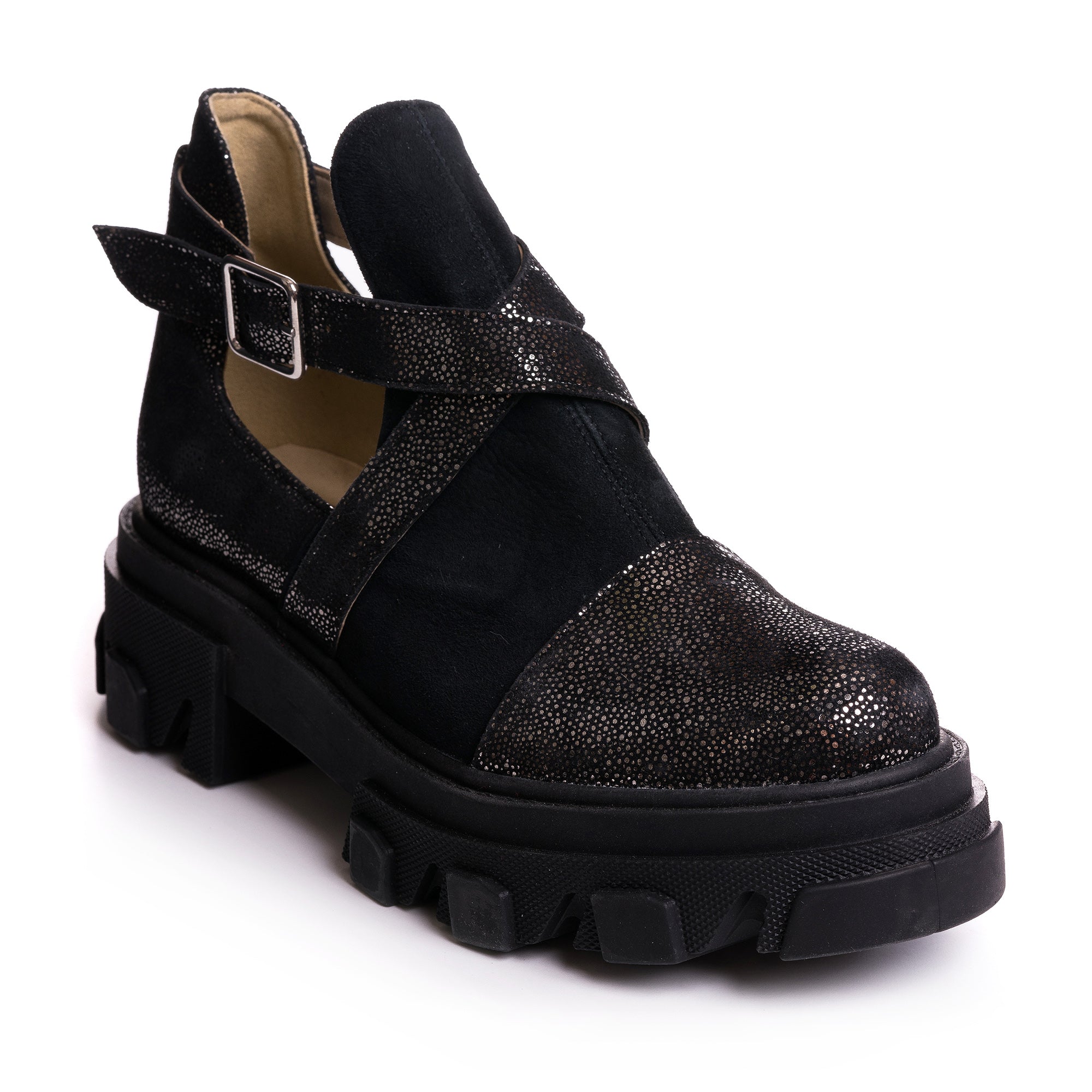 Ghete Piele Negru Sara  V41 - Orice Culoare