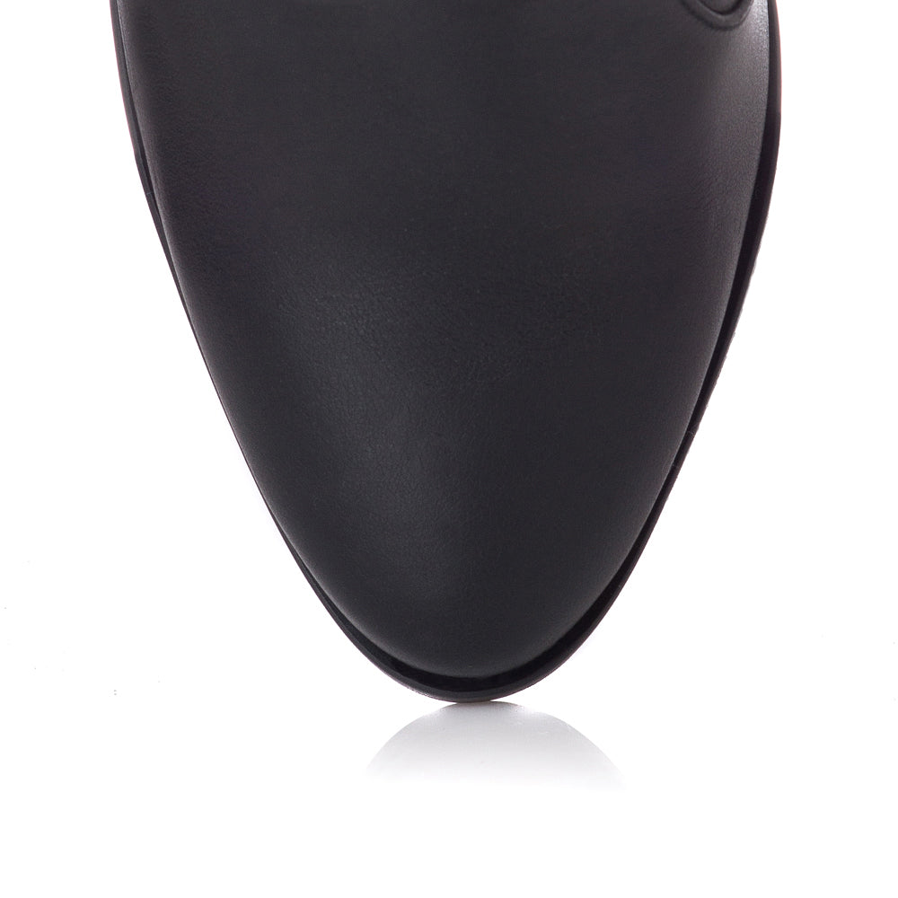 Botine piele negru cu buline Alice T3 - orice culoare