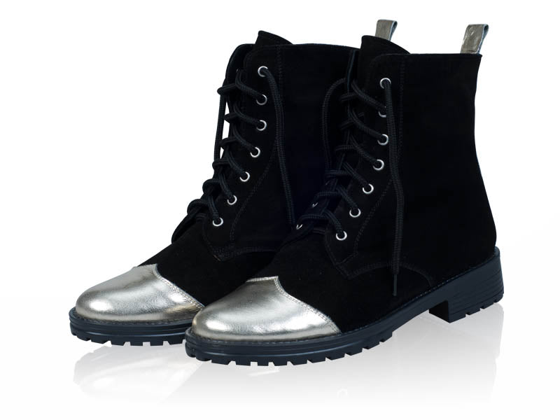 Ghete dama Sport  Argintiu, piele naturala - orice culoare