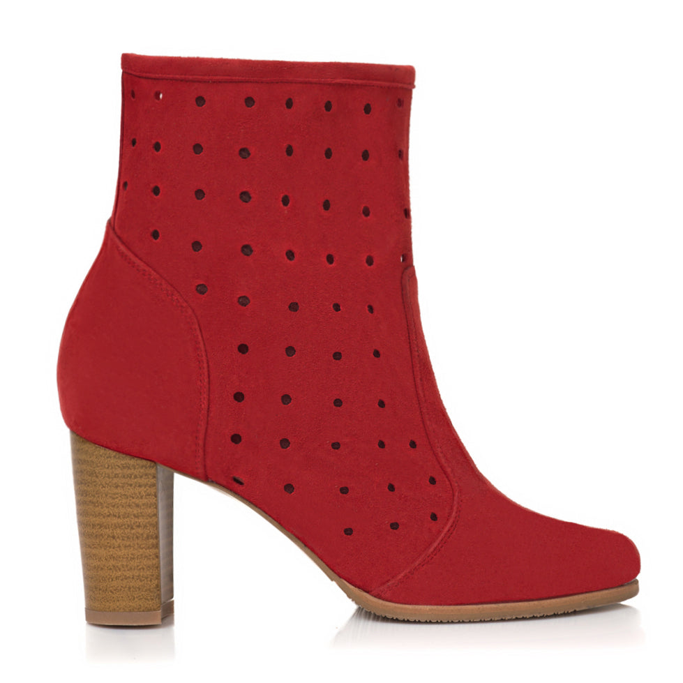 Ghete De Vara Piele Intoarsa Rosu V2- orice culoare