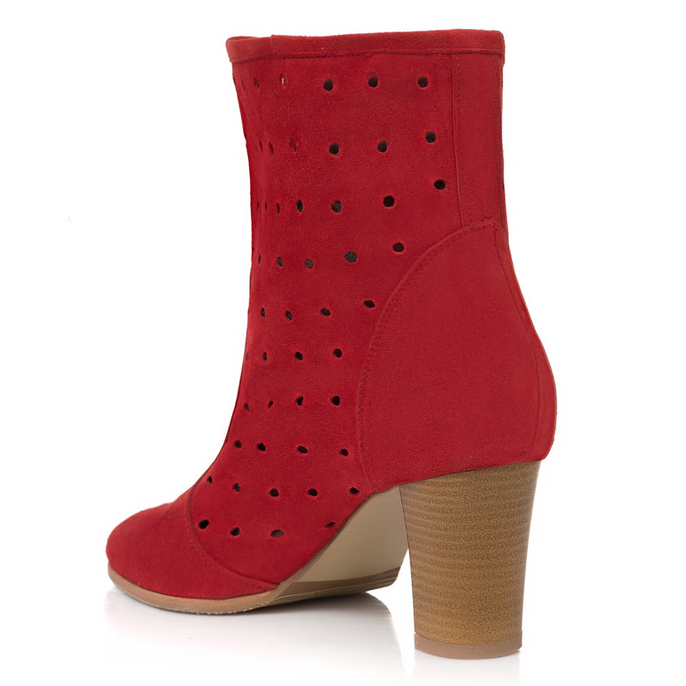 Ghete De Vara Piele Intoarsa Rosu V2- orice culoare