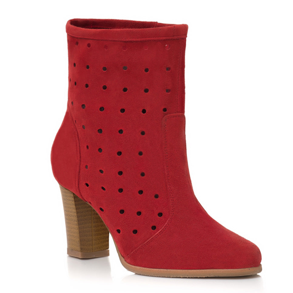 Ghete De Vara Piele Intoarsa Rosu V2- orice culoare